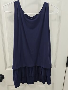Banana Republic Deep Navy Sleeveless V-Neck Dress